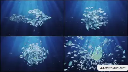 Ocean/ Blue Sea Eco Fish Logo Logo Stings template preview