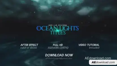 Ocean Lights Titles  l  Sea Lights Slideshow  l  Ocean Waves Opener Titles template preview