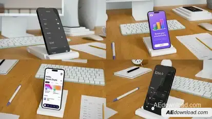 Office Phone Mockup Product Promo template preview