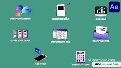 Office Task Icons And Titles for After Effects Titles template preview