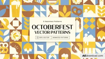 Oktoberfest Animated Background Patterns Elements template preview