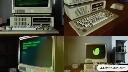 Old Computer Logo Openers template preview