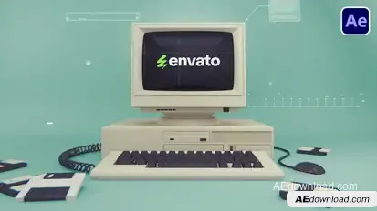 Old Computer Logo Openers template preview