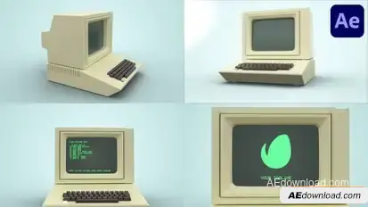 Old Computer Logo Reveal for After Effects Logo Stings template preview