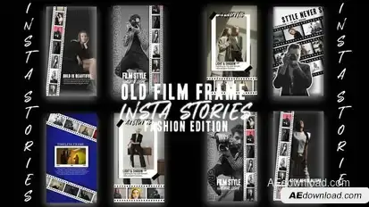 Old Film Frame Insta Stories – Fashion Edition broadcast-packages template preview