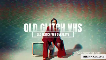 Old Glitch VHS Overlays Elements template preview