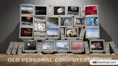 Old Personal Computers Stack Elements template preview