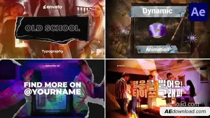 Old School Typography | After Effects Titles template preview