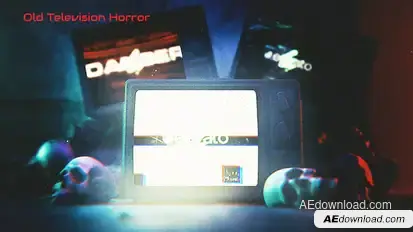 Old Television Horror Opener Product Promo template preview