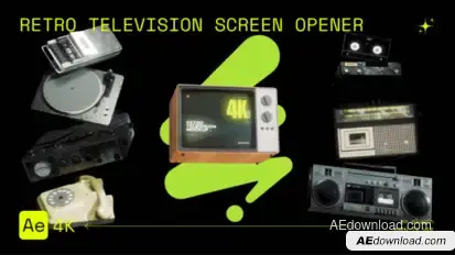 Old Television Mockup broadcast-packages template preview