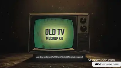Old TV Mockup Video Displays template preview