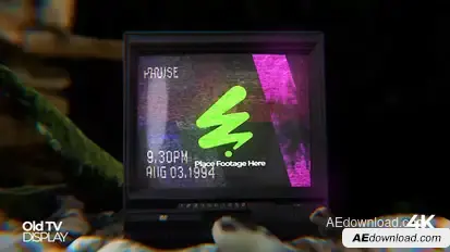 Old TV Mockup Display Video Displays template preview