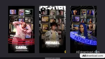Old TV Poster Stories Product Promo template preview