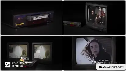 Old TV VHS Opener Video Displays template preview