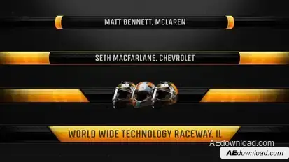 One Line Racing Lower Thirds broadcast-packages template preview