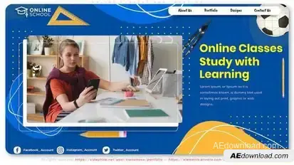 Online Classes and Learning Openers template preview
