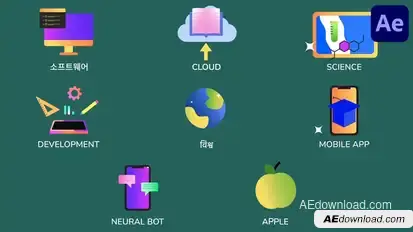 Online Education Icons And Titles for After Effects Titles template preview