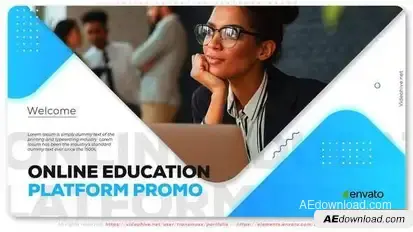 Online Education Platform Promo Openers template preview