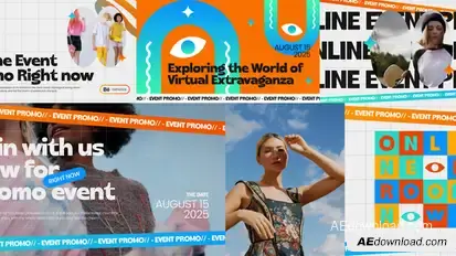 Online Event Promo After Effect Video Displays template preview