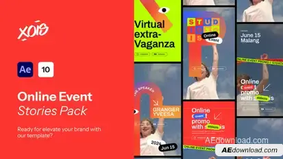 Online Event Promo Stories Pack Openers template preview