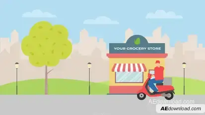 Online Grocery Delivery Product Promo template preview