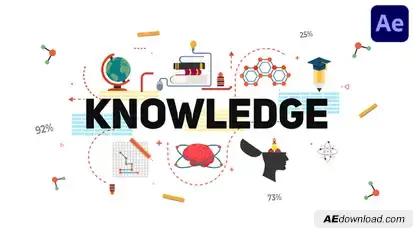 Online Learning Typography Scenes Titles template preview