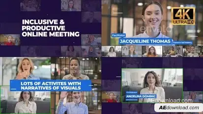 Online Meeting Group Video Conference - Zoom Event Promo Openers template preview