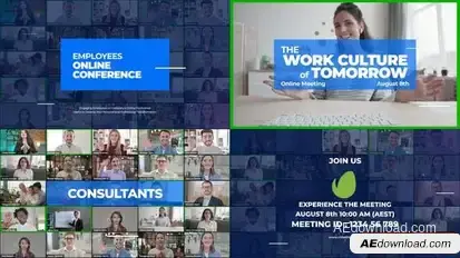 Online Meeting Video Conference Promo Openers template preview