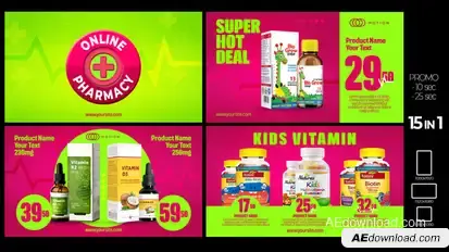 Online Pharmacy Product Promo template preview