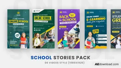 Online School Promo Promo Stories Pack Product Promo template preview