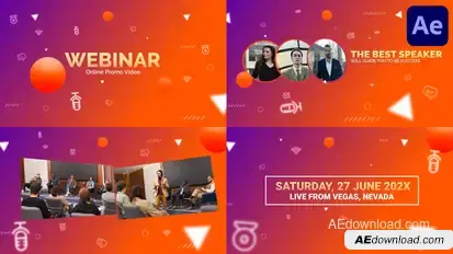 Online Webinar Promo for After Effects Openers template preview