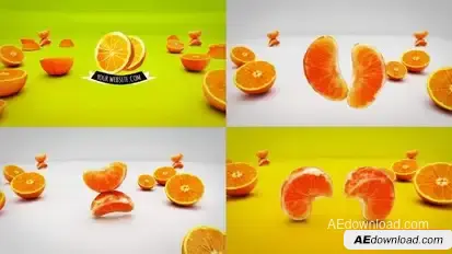 Orange Fruit Logo Reveals Logo Stings template preview
