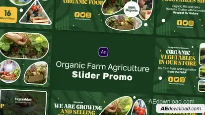 Organic Farm Agriculture Slider Promo Product Promo template preview