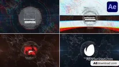 Videohive Organic Glitch Logo for After Effects Logo Stings template preview