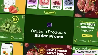 Organic Products Slider Promo Product Promo template preview