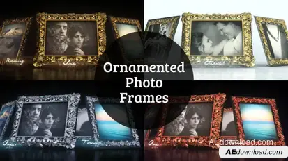 Ornamented Photo Frames Gallery Video Displays template preview