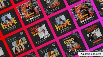 Orven Streetwear Instagram Posts Product Promo template preview