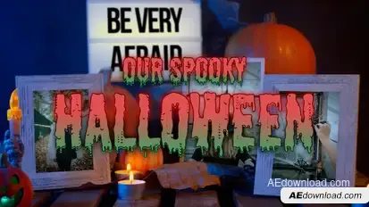 Our Last Halloween Slideshow Openers template preview