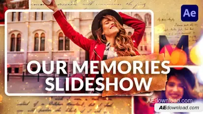 Our Memories Slideshow Video Displays template preview