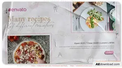 Our Restaurant Foods Openers template preview