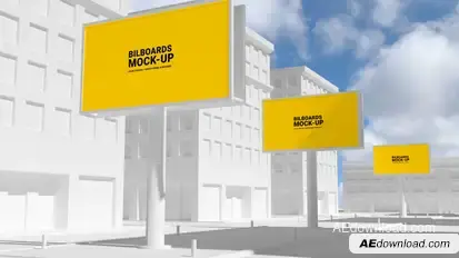 Outdoor Advertising Mockup Video Displays template preview