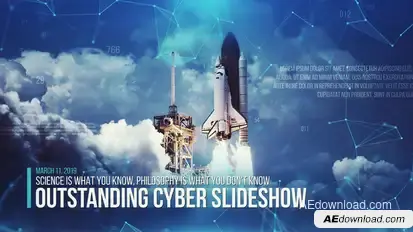 Outstanding Cyber Slideshow Video Displays template preview