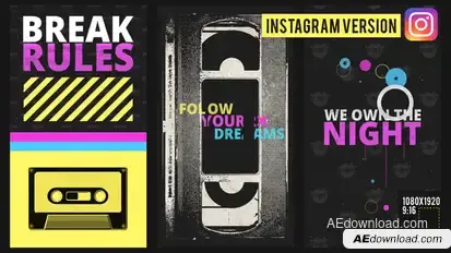 Own the night Instagram version Openers template preview