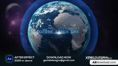 Ozone Layer Day Titles Video Displays template preview