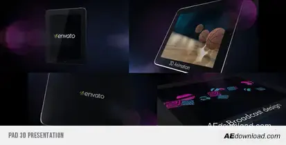 Pad 3D Presentation Video Displays template preview