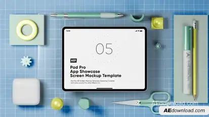 Pad Pro App Showcase Screen Mockup Template Product Promo template preview