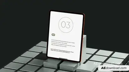 Pad Pro Sliding Cubes Screen Mockup Template Product Promo template preview