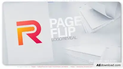 Page Flip Logo Reveal Logo Stings template preview
