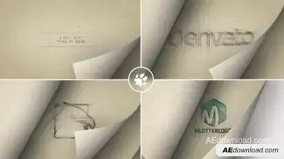 Page Flip Sketch Logo Logo Stings template preview