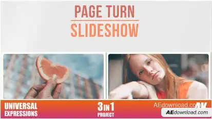 Page Turn - Slideshow Video Displays template preview